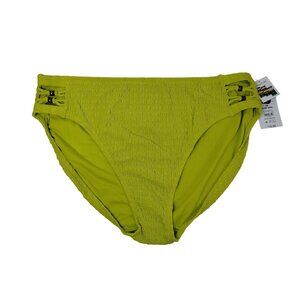 Time and Tru Womens 3X New Grass Mid Rise Bikini Bottoms With Bead Embellishment